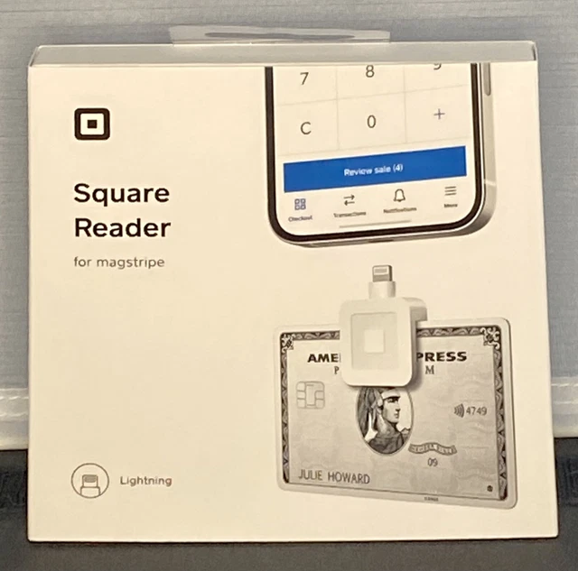 NEW SQUARE ASKU0523 Reader for Magstripe Lightning Connector Free