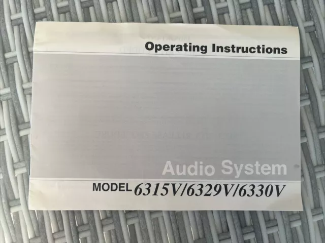 Commodore VR VS Eurovox Radio Operating Instructions 6315V / 6329V / 6330V HSV