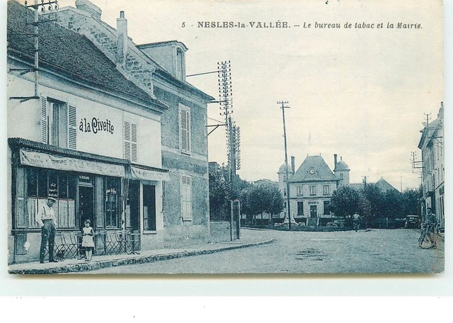 NESLES-LA-VALLEE - Le Bureau de Tabac et la Mairie - A la Civette - R.D - 9047