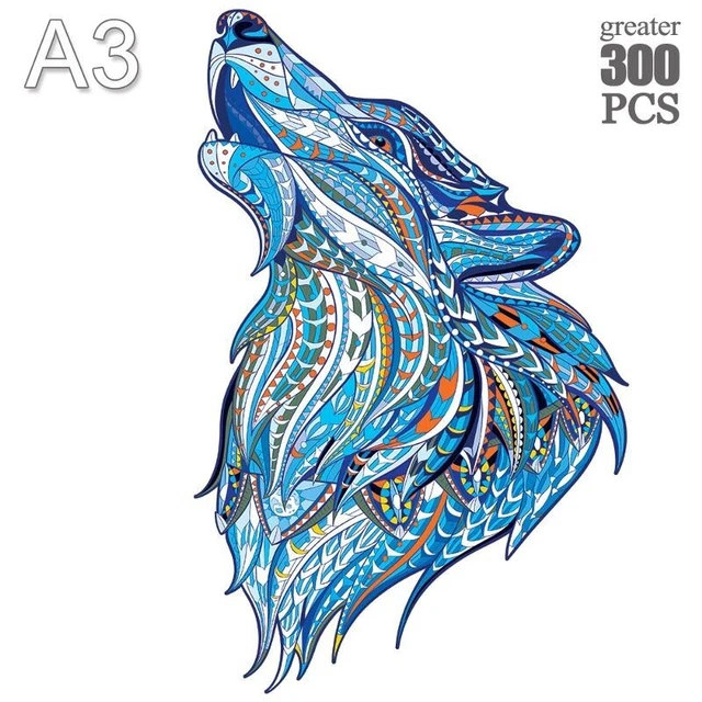 Wolf Animal Jigsaw Puzzles Adult Kids Christmas Gifts Educational Toys Games 9