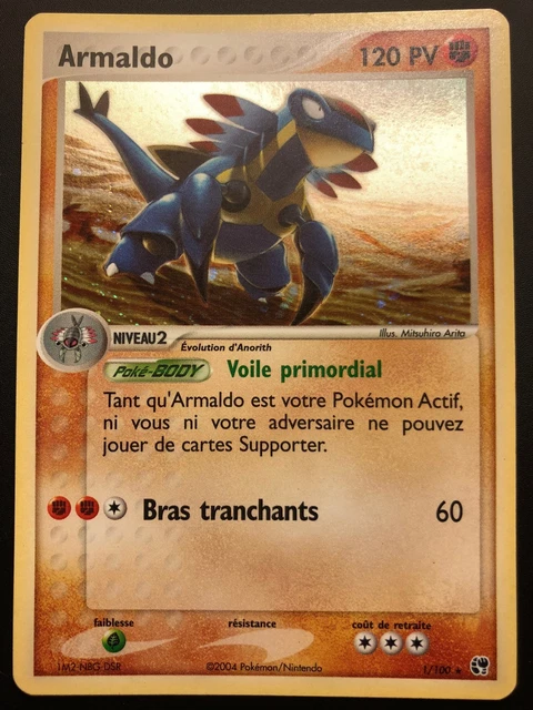Carte Pokemon ARMALDO 1/100 Holo Tempête de Sable Bloc EX FR