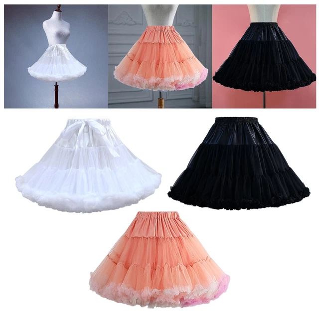 Jupe Tutu Tulle Noir Longue - Style Burlesque/gothique - Taille Unique élastique