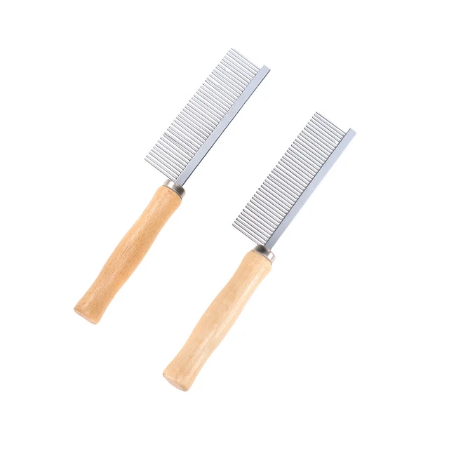 2pcs Pet Kamm Pet Kämme für Katzen Griff Haustier Kamm