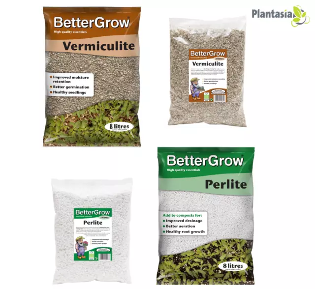 Perlite Vermiculite 3L 8L Bag BetterGrow Growth Technology