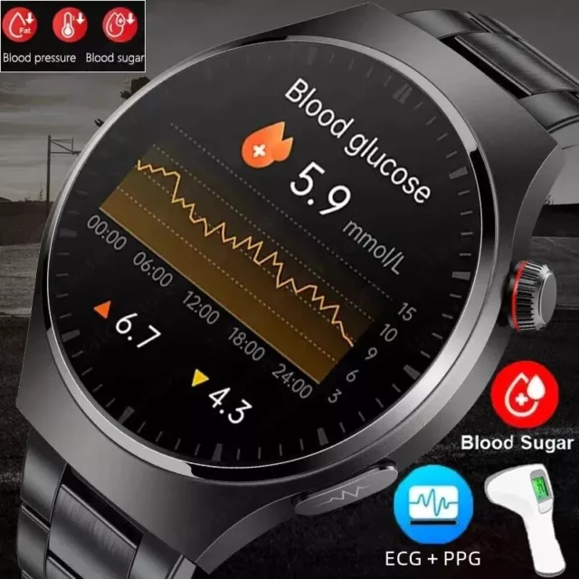 UK 2025 NEW Medical Grade Smart Watch Blood Pressure Oxygen Heart Rate