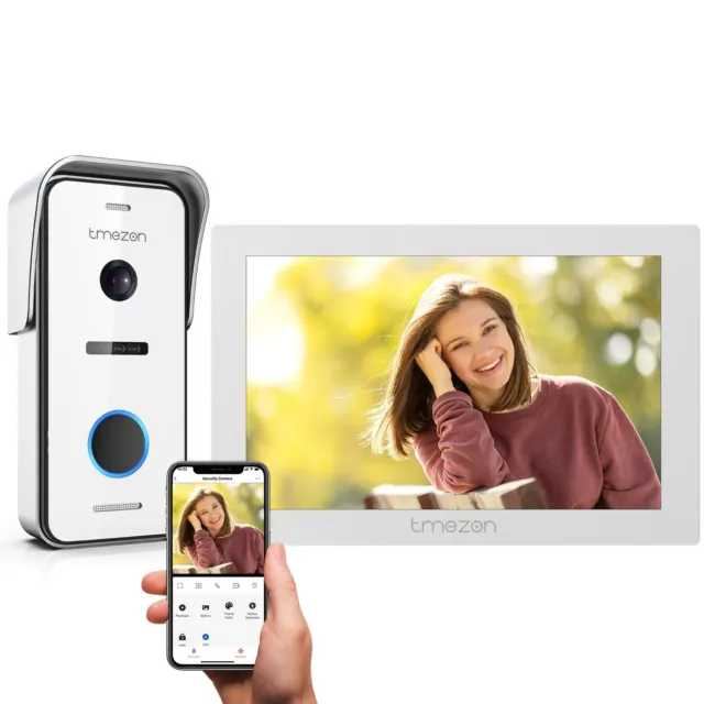 TMEZON WLAN Video Türsprechanlage Sprechanlage 7'' Touch Monitor 1-Familien