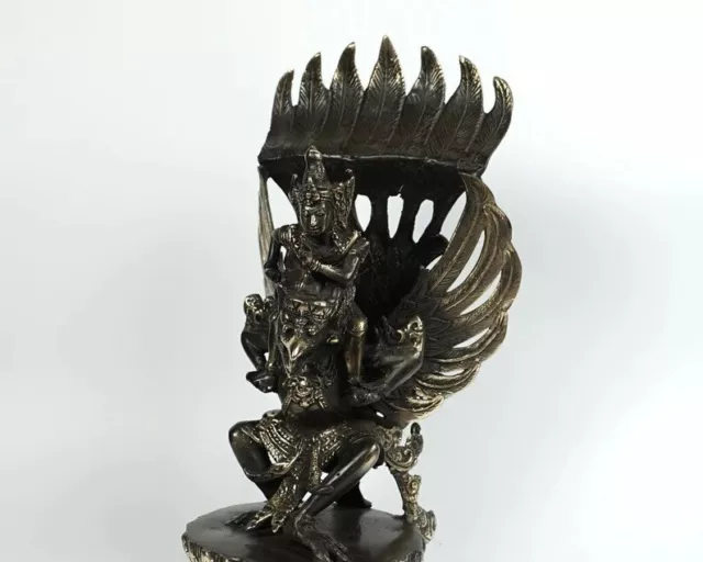 Lord Vishnu Bronze Statue, Art, Hindu God Figurine, Eagle, God, Gift for Brother