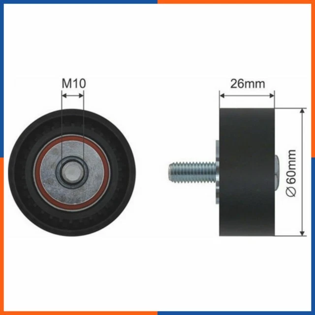 Galet tendeur de courroie d'accessoire pour CITROEN | GA35997, 66941, 1613837880