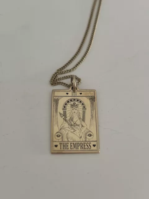 Carter & gore 9ct Gold The Empress Tarot Card Necklace