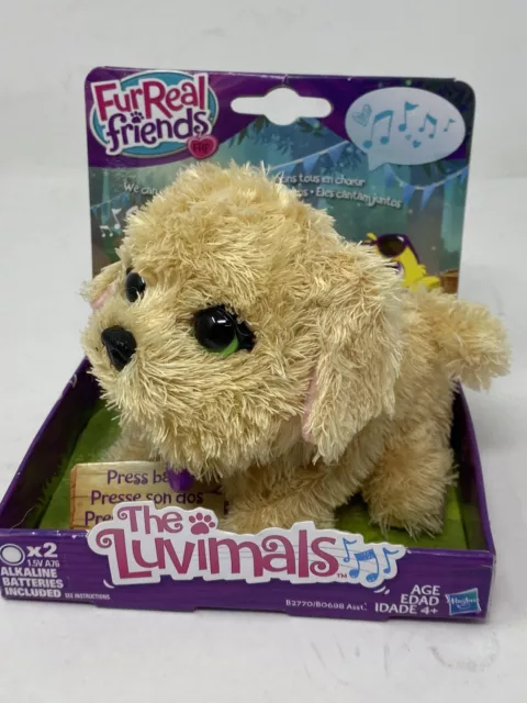 4” Hasbro FurReal The Luvimals Sweet Sing in’ Pup Biscuit Dog  Works New