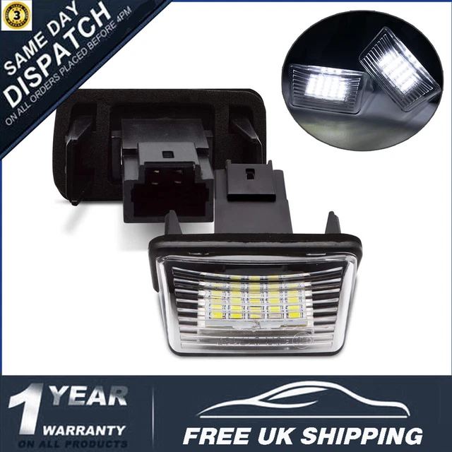 UK FOR PEUGEOT 207 307 Citroen C3 C4 Ds4 Led Rear Number Plate Light