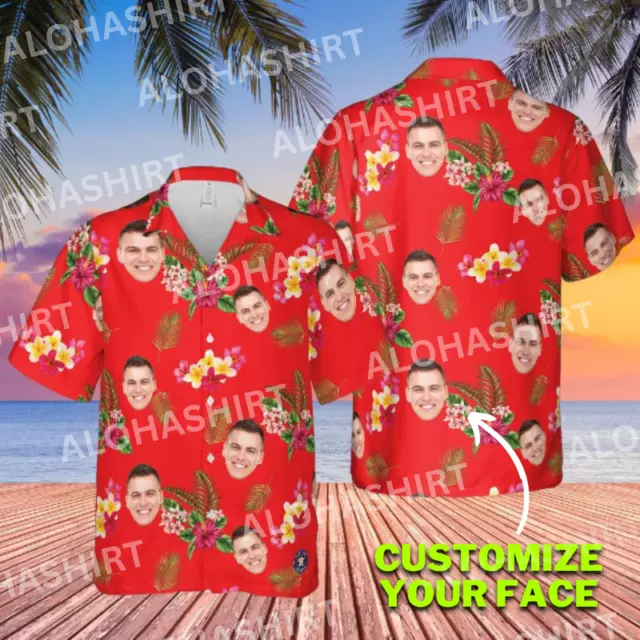 Custom Hawaiian Shirt, face shirt, funny men's, women's, tropical vibe