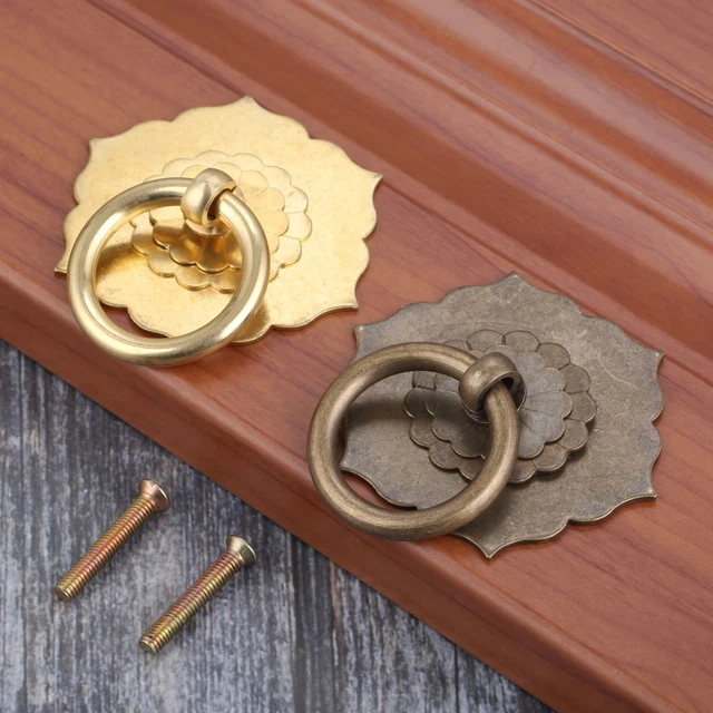 DIY Cupboard Drawer Handle Wardrobe Knob Cabinet Pull Drop Ring Screw Home Decor