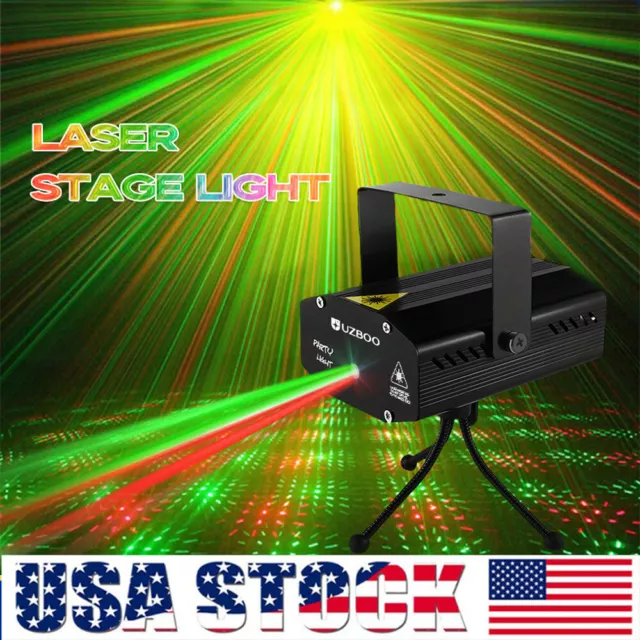 Laser Projector Stage Lights Mini LED R&G Disco Lighting Xmas Party KTV DJ Light