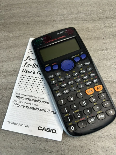Casio Fx 83 Gt Plus Bedienungsanleitung Deutsch CASIO FX-83GT PLUS Scientific Calculator w/Two Way Power & Natural-V.P