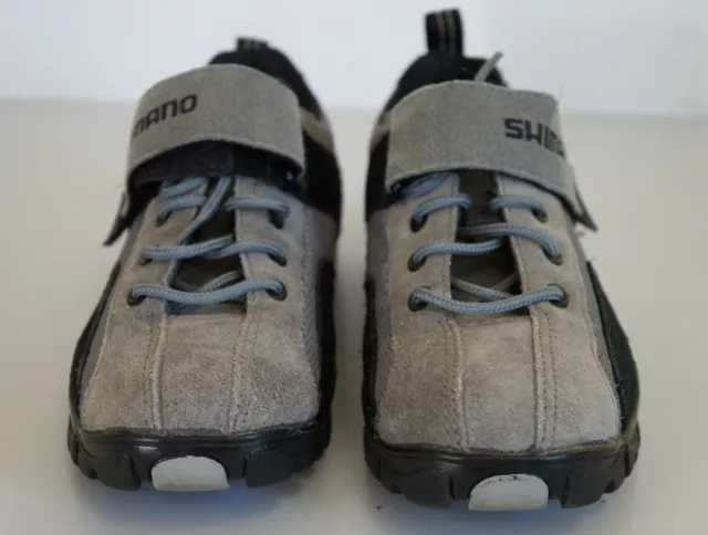 Vintage Shimano SH-MT40 Mountain Bike Shoes Grey Suede EU 38 US 5 UK 4 23.8CM 3