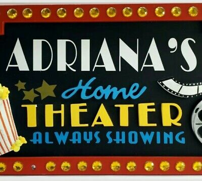 Adriana's Movie Marquee Sign Movie Theater Home Decor Wall Art Decorations