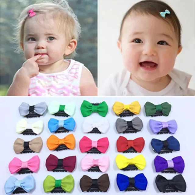 Cute Newborn Hair Accessories Infant Bow Mini Hair Clip Baby Hairpin Headwear