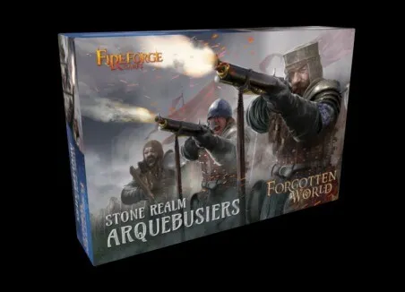 Fireforge Games Forgotten World 28mm Stone Realms Arquebusiers(12) FRG FWSR04-BS