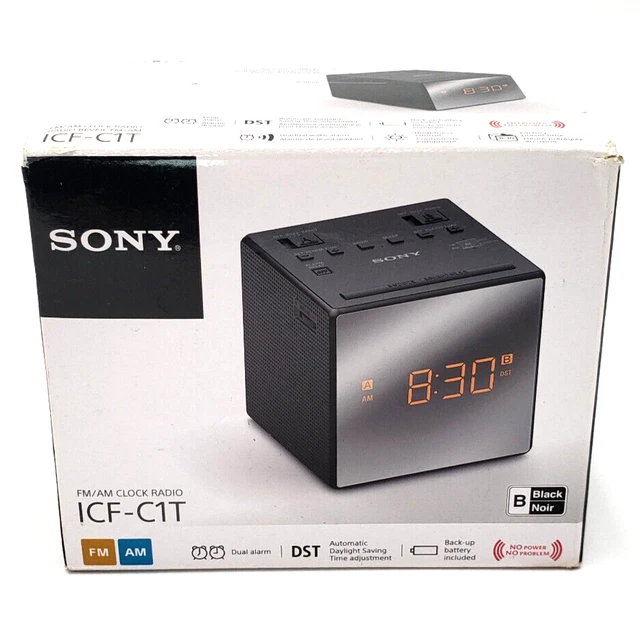 SONY ICFC1T DUAL Alarm Clock AM/FM Radio BLACK 14.99 PicClick