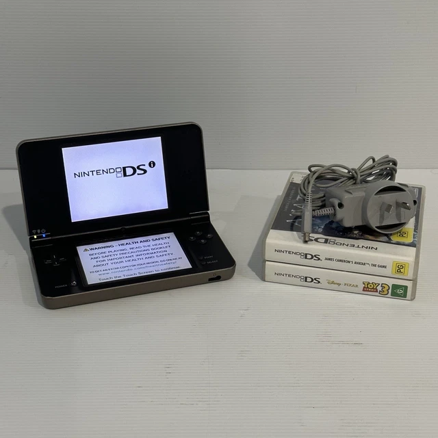 Nintendo DSi XL Console Bronze & Black Charger And 3 Games Mario Kart Tested