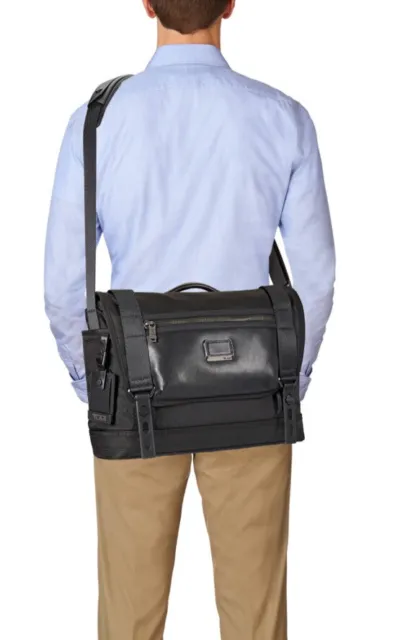 Tumi Alpha Bravo Fallon Messenger Bag Black New With Tags 11.5x15x4 2