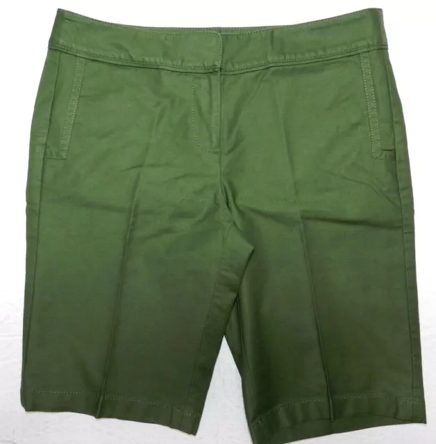 Women's shorts ANN TAYLOR size 2P green casual stretch (ab32)