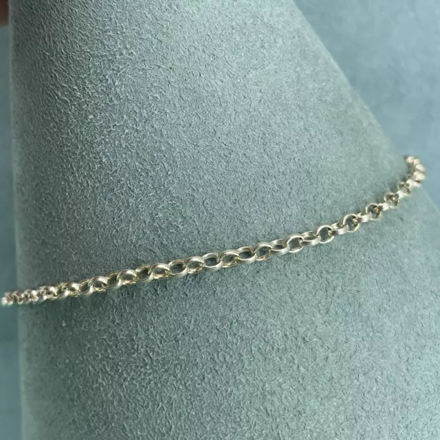 925 sterling silver bracelet Rolo Belcher Chain Dainty Fine 8”