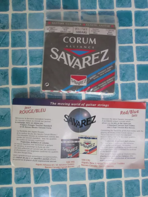 Jeu de cordes Savarez "Rouge/Bleu - Corum - Alliance" pour guitare classique