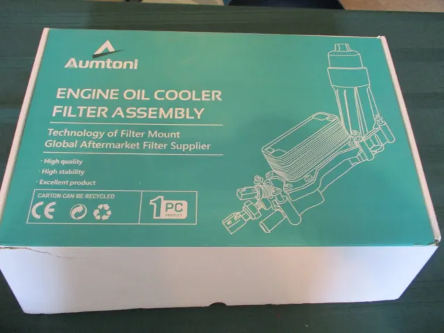 aumtoni 926-876 aluminum engine oil cooler with oil filter housing adapter...