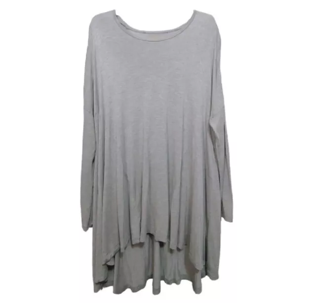 Show Me Your Mumu Heather Gray Drop Shoulder Swing Top Women's Size Medium M