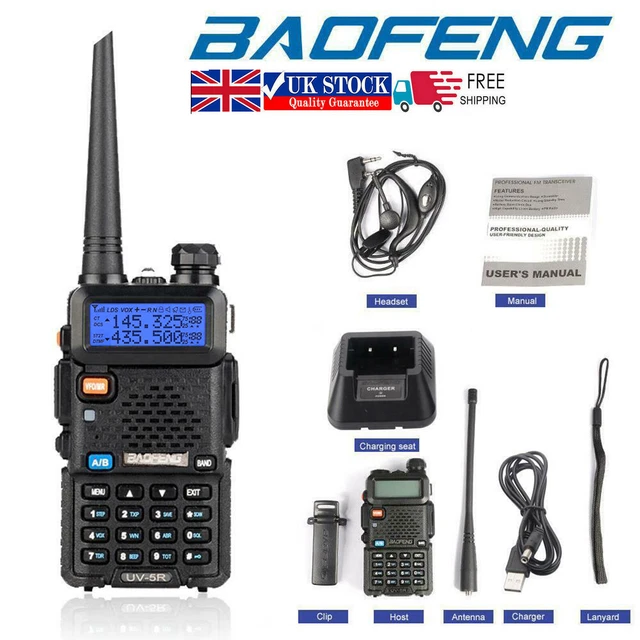 Baofeng UV5R LCD Dual Band Walkie Talkie 128CH Two-Way Radio with LED Flashlight