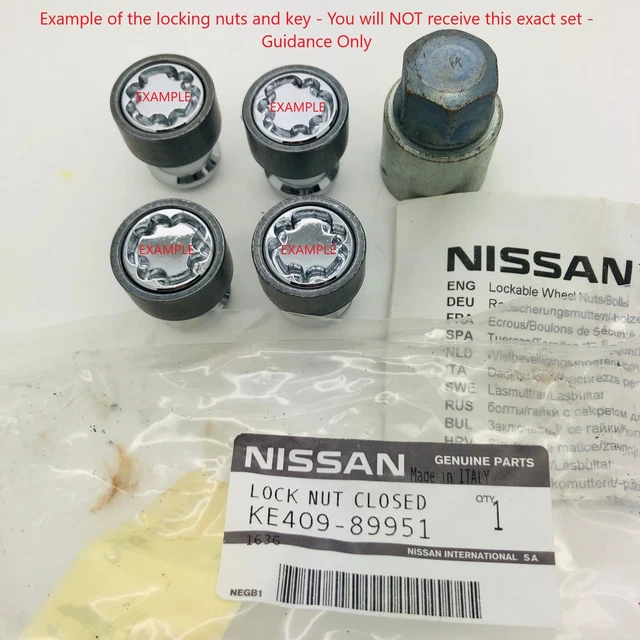 NISSAN QASHQAI JUKE Micra XTrail Cube Alloy Wheel Nut Locking Kit Set