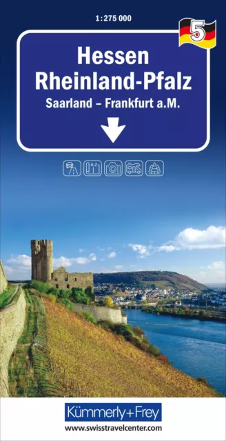 Hessen Rheinland-Pfalz, Nr. 05, Regionalstrassenkarte 1:275'000 AG (Land-)Karte