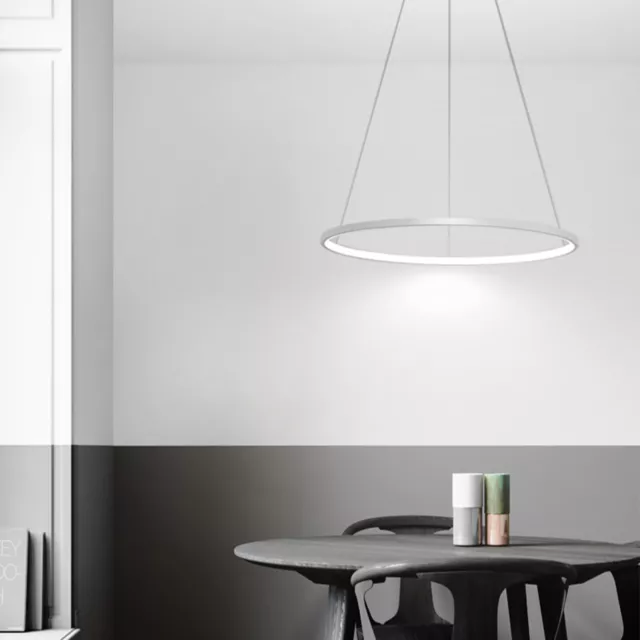 LED Pendel Lampe Ring-Design Hänge Decken Leuchte Küchen Beleuchtung 60CM Rund