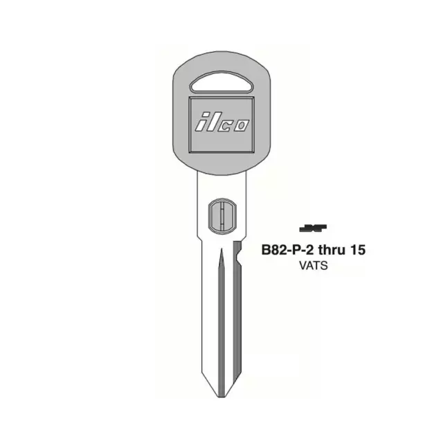 ILCO Double Side VATS System Transponder Key Replacement for GM - B82-P-10