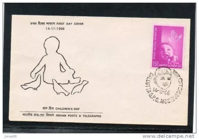 India -- First Day Cover 14-11-1966 Children´s Day