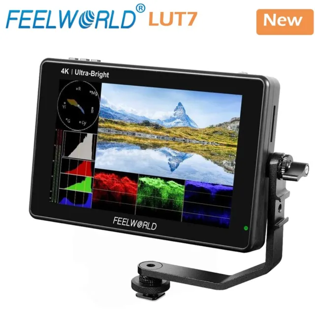 FEELWORLD LUT7 7 inch Camera Field Monitor 2200nits Touch HD LCD 3D LUT 4K HDMI