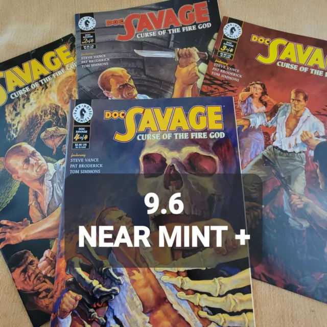 #1,2,3,4DOC SAVAGE Curse Of The Fire God complete Dark Horse Comic Pat Broderick