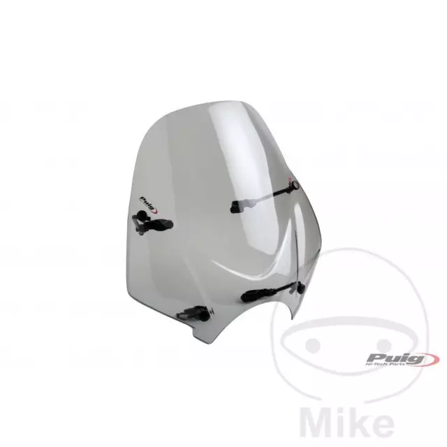 Parabrezza Faro Tondo Ranger Fume Chiaro For Moto Guzzi 850 Breva 2007-2009