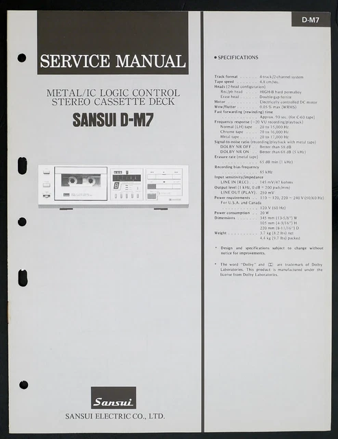 Kit Cinghia SONY TC-WE505 Cassetta - Foto 7