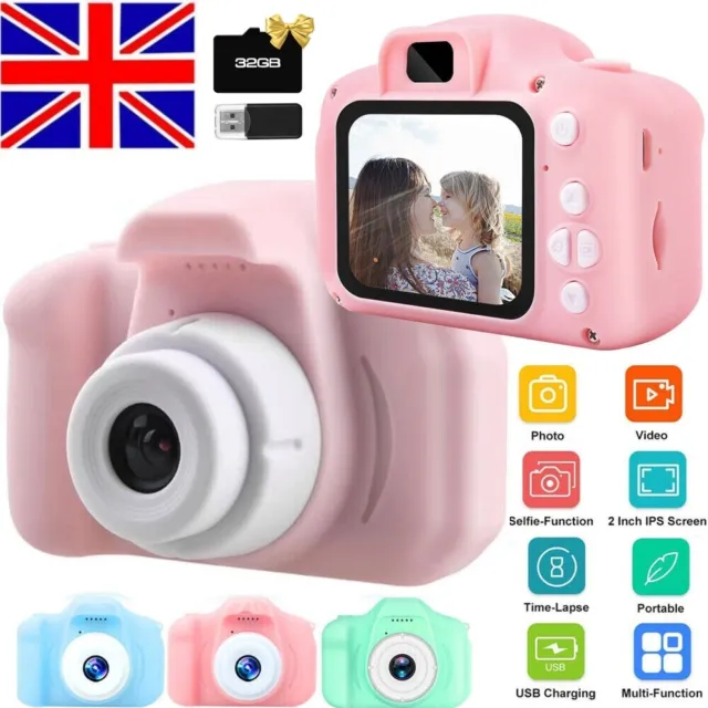 1080P Kids Digital Camera HD Mini Cute Camcorder for Children With 32G TF Card