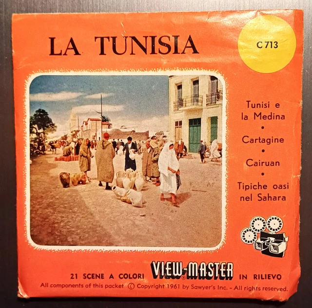 View Master   Tunisia    C 713  In Italiano  Con Foglietti Illustrativi
