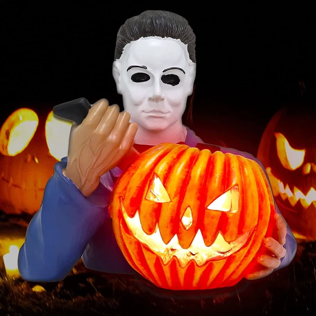 Light up Led Michael Myers 10.3'' Large Resin Statue Horror Movie Garden Michael