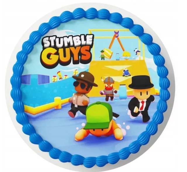 Jogo de fondant Stumble Guys Cake Topper Cake Picture Zuckerbild +