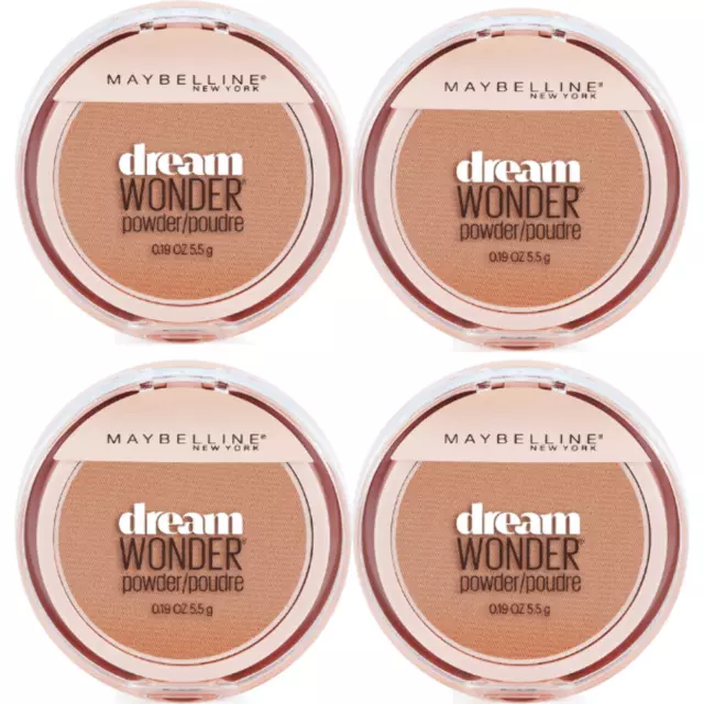 Maybelline Dream Wonder Compact Face Pressed Powder, 75 Pure Beige, 4 Pack
