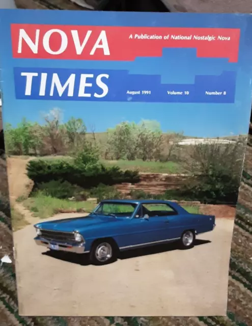 NOVA Times August 1991 Chevy Cars Nostalgic Novas Magazine chevrolet