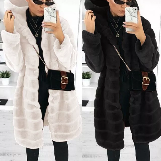 Femmes Hiver Chaud Fausse Fourrure Veste Moelleux Manteau Cardigan Vêtement *