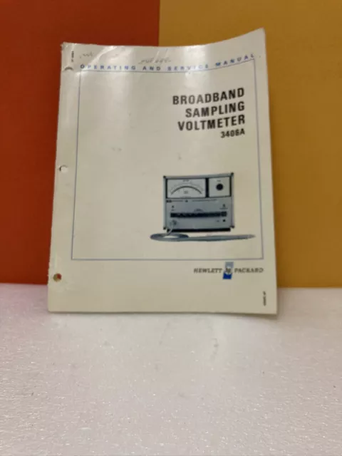 HP 03406-90003 Model 3406A Broadband Sampling Voltmeter Operating/Service Manual