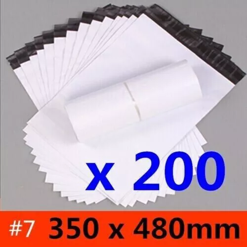 200pcs 350X480 mm Poly Satchel Courier Mailer Self-Seal Mailing Post Ship Bags